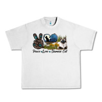 Lunar Rock Peace Love Siamese Cat Urban Heavy Tee - LillyAllenDesigns