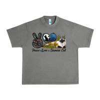 Tornado Peace Love Siamese Cat Urban Heavy Tee - LillyAllenDesigns