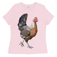 Bubblegum Pink American Game Chicken Ladies Tee - LillyAllenDesigns