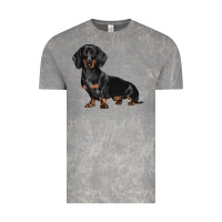 Cloud Rock Dachshund Dog Illustrations Vintage Tee - LillyAllenDesigns