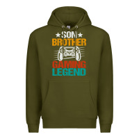 Army Green gaming gifts for teenage boys 8 12 year old christmas gamer Premium Hoodie - artisFamous