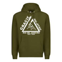 Army Green gracie jiu jitsu  2 Premium Hoodie - artisFamous