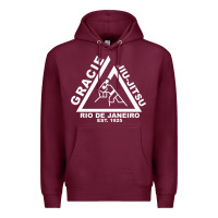 Burgundy gracie jiu jitsu  2 Premium Hoodie - artisFamous