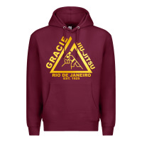 Burgundy gracie jiu jitsu Premium Hoodie - artisFamous