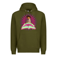 Army Green debbie gibson Premium Hoodie - artisFamous