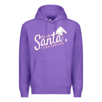 Purple Dear Santa I Can Explain Premium Hoodie - artisFamous