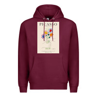 Burgundy pablo picasso   bouquet of peace Premium Hoodie - artisFamous