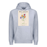 Heather Grey pablo picasso   bouquet of peace Premium Hoodie - artisFamous