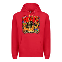 Red acd christmas Premium Hoodie - artisFamous