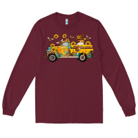 Burgundy western bee gnomes truck sunflowers honeycomb beehive honey turquoise Long Sleeve Tee - Artiststas