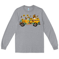 Heather Grey western bee gnomes truck sunflowers honeycomb beehive honey turquoise Long Sleeve Tee - Artiststas