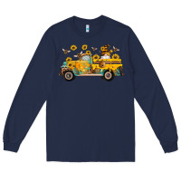 Navy western bee gnomes truck sunflowers honeycomb beehive honey turquoise Long Sleeve Tee - Artiststas