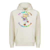 Oatmeal Heather rainbow brite badass   rainbow brite Premium Hoodie - artisFamous
