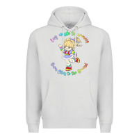 Dove Grey rainbow brite badass   rainbow brite Premium Hoodie - artisFamous