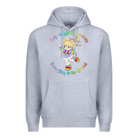 Heather Grey rainbow brite badass   rainbow brite Premium Hoodie - artisFamous