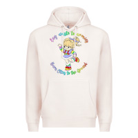 Pale Pink rainbow brite badass   rainbow brite Premium Hoodie - artisFamous