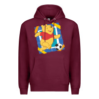 Burgundy winnie the pooh Premium Hoodie - artisFamous