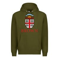 Army Green brown university Premium Hoodie - artisFamous