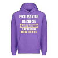 Purple gift for superhero postmaster Premium Hoodie - artisFamous