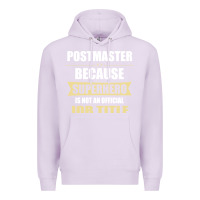 Lilac gift for superhero postmaster Premium Hoodie - artisFamous