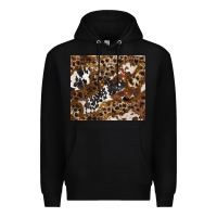 Black leopard and cowhides Premium Hoodie - BarkalooDesign
