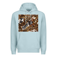 Blue Mist leopard and cowhides Premium Hoodie - BarkalooDesign