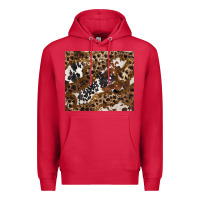 Cardinal leopard and cowhides Premium Hoodie - BarkalooDesign