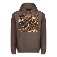 Coffee leopard and cowhides Premium Hoodie - BarkalooDesign
