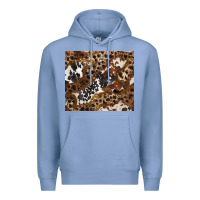 Colony Blue leopard and cowhides Premium Hoodie - BarkalooDesign