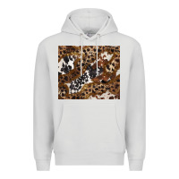 Dove Grey leopard and cowhides Premium Hoodie - BarkalooDesign