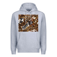 Heather Grey leopard and cowhides Premium Hoodie - BarkalooDesign