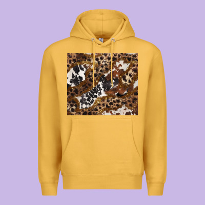 Leopard And Cowhides Premium Hoodie Designed By Barkaloodesign