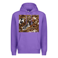 Purple leopard and cowhides Premium Hoodie - BarkalooDesign