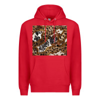 Red leopard and cowhides Premium Hoodie - BarkalooDesign