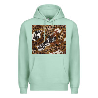 Seafoam leopard and cowhides Premium Hoodie - BarkalooDesign