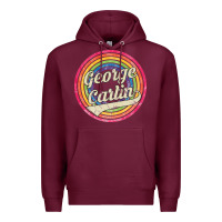 Burgundy george carlin   retro rainbow faded style Premium Hoodie - artisFamous