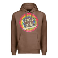 Chestnut george carlin   retro rainbow faded style Premium Hoodie - artisFamous
