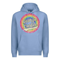Colony Blue george carlin   retro rainbow faded style Premium Hoodie - artisFamous