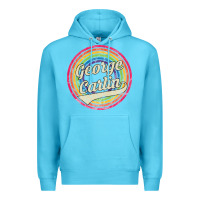 Ocean Blue george carlin   retro rainbow faded style Premium Hoodie - artisFamous