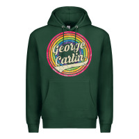 Sports Green george carlin   retro rainbow faded style Premium Hoodie - artisFamous