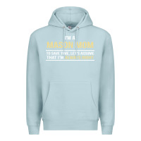 Blue Mist i'm a mason mom, i'm always right. mother's day gift Premium Hoodie - artisFamous