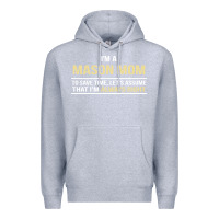 Heather Grey i'm a mason mom, i'm always right. mother's day gift Premium Hoodie - artisFamous