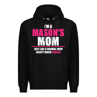 Black i'm a mason's  mom just like a normal mom Premium Hoodie - artisFamous