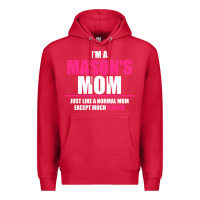 Cardinal i'm a mason's  mom just like a normal mom Premium Hoodie - artisFamous