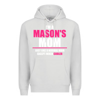 Dove Grey i'm a mason's  mom just like a normal mom Premium Hoodie - artisFamous