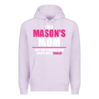 Lilac i'm a mason's  mom just like a normal mom Premium Hoodie - artisFamous