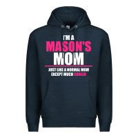 Navy i'm a mason's  mom just like a normal mom Premium Hoodie - artisFamous