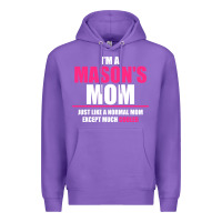 Purple i'm a mason's  mom just like a normal mom Premium Hoodie - artisFamous