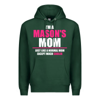 Sports Green i'm a mason's  mom just like a normal mom Premium Hoodie - artisFamous
