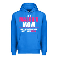 True Royal i'm a mason's  mom just like a normal mom Premium Hoodie - artisFamous